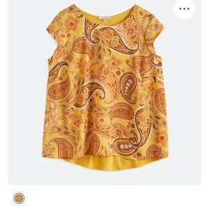 Floral Paisley Yellow Blouse